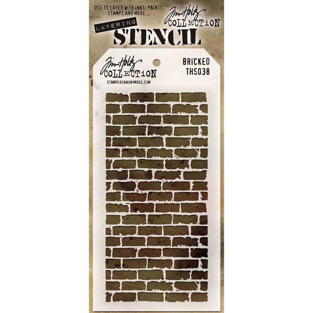 Stampers Anonymous Tim Holtz&#xAE; Bricked Layered Stencil, 4.125&#x22; x 8.5&#x22;